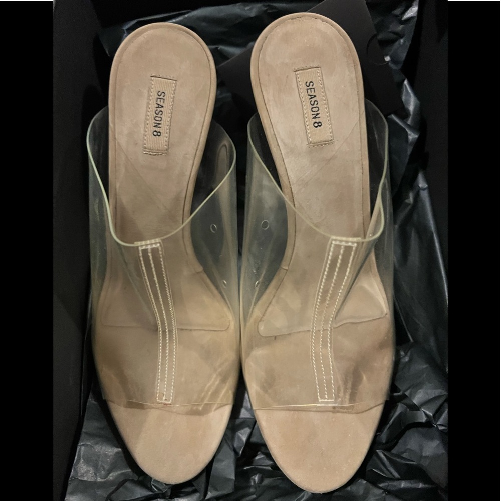 Yeezy 90 Season 8 PVC mules.